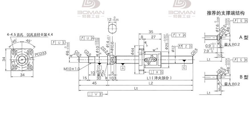 KURODA GP1202DS-AAPR-0300B-C3F 日本黑田精工丝杆如何